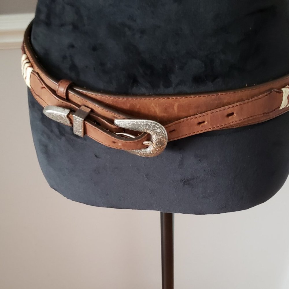 Tony Lama Genuine Leather Belt Size 32 - Picture 2 of 8